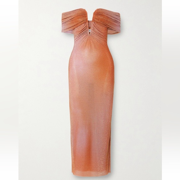 Self portrait Off-the-shoulder crystal-embellished dress - Picture 3 of 8